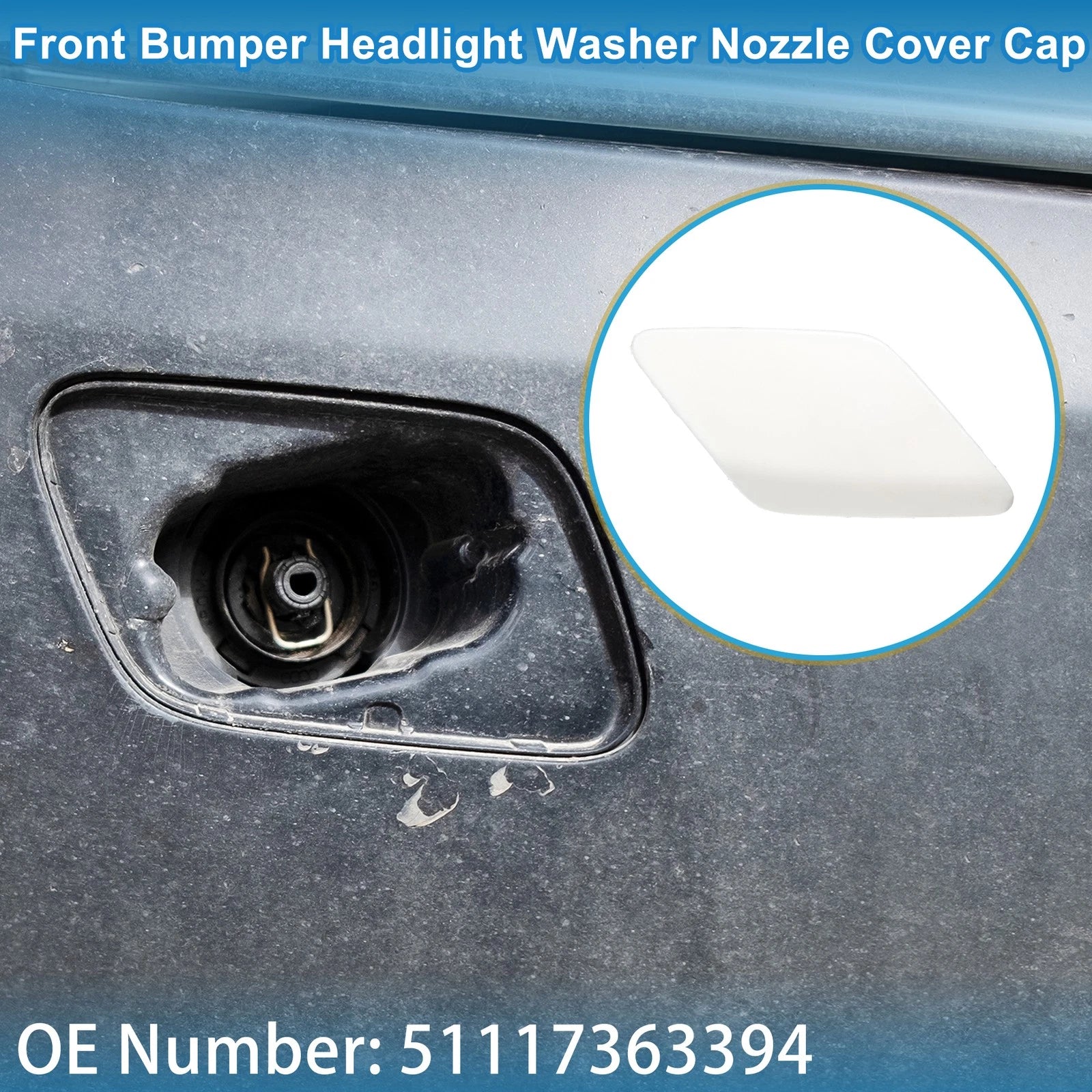 Front Right Washer Nozzle Cover Cap Replacement for BMW 428i (2014–2016)