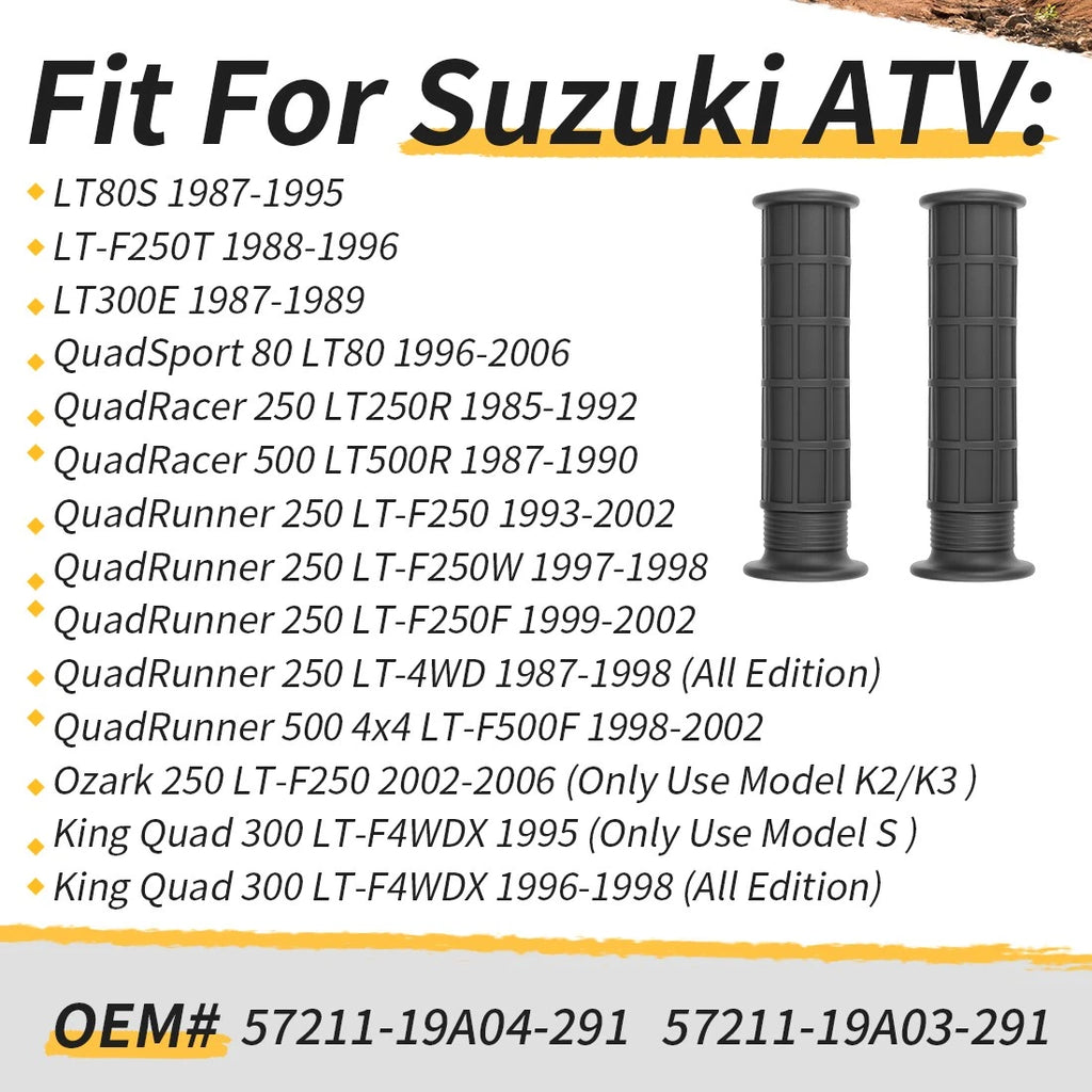 2X Handlebar Grips for Suzuki LT250R LT-F250 LT-F500F LT-F4WD LT-F400 (1985–2007)