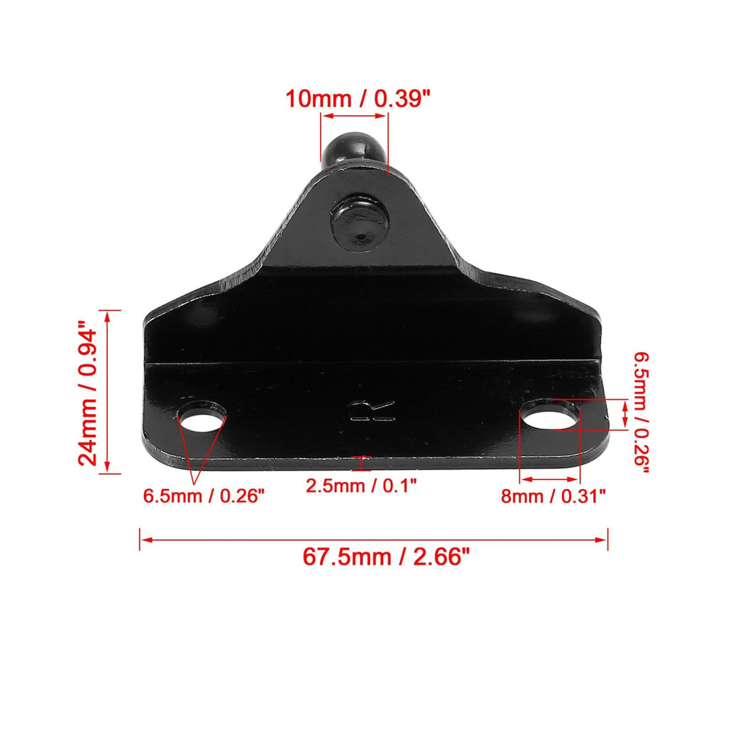 2X 10mm Ball Studs Mounting Brackets for Gas Struts Shocks