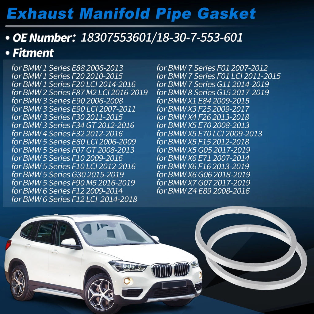 Exhaust Pipe Interface Gasket Replacement for BMW 1 2 3 4 5 6 7 Series