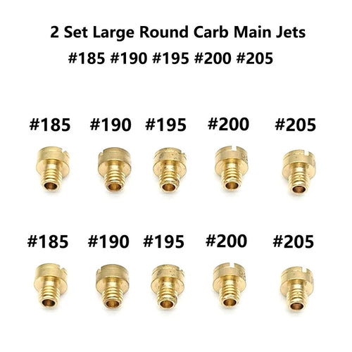 10pcs Carb Main Jet Repair for Mikuni N100/604 #185 #190 #195 #200 #205