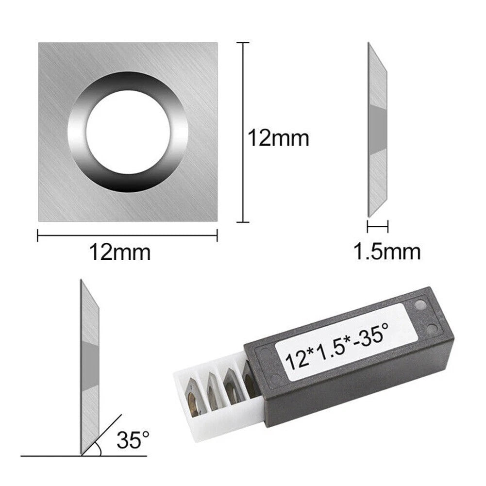 Square Inserts 12x1.5mm for Rough Woodworking