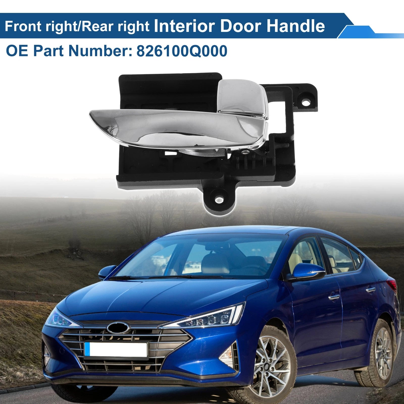 Front Driver Side Interior Door Handle Replacement for Hyundai Elantra (2011–2020)