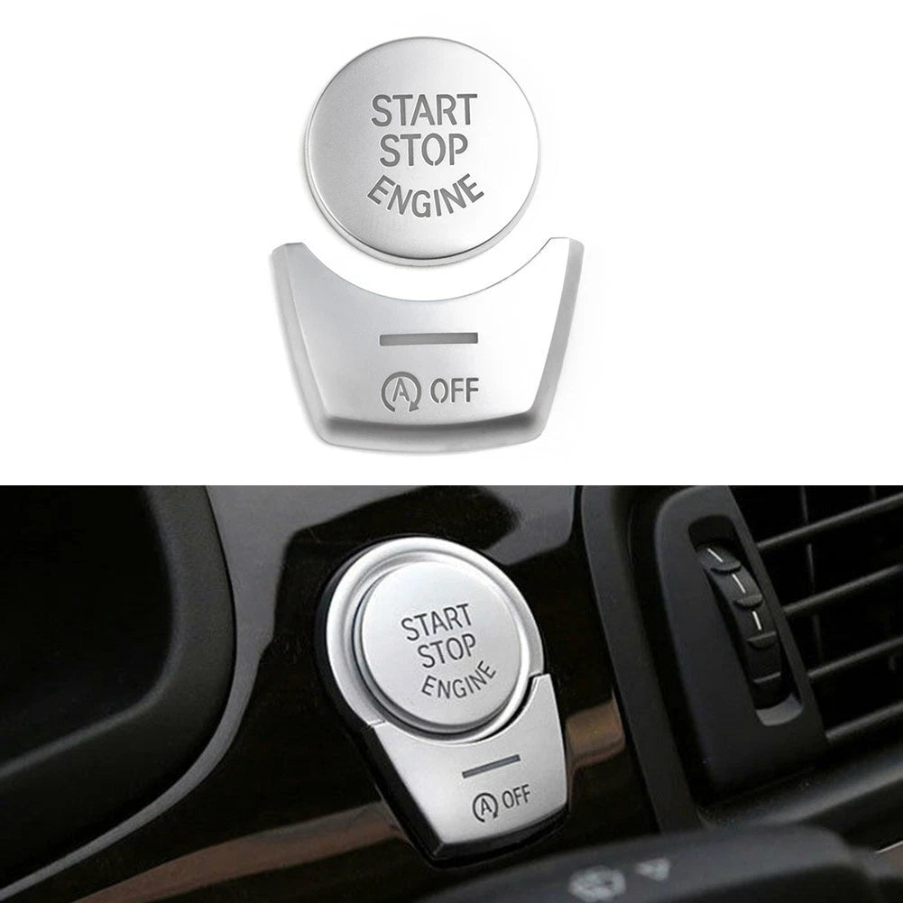 2X Chrome Engine Stop Push Switch Button Cover for BMW 5-Series F10/F07