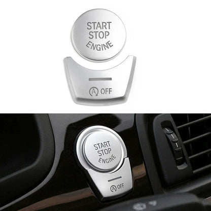 2X Chrome Engine Stop Push Switch Button Cover for BMW 5-Series F10/F07