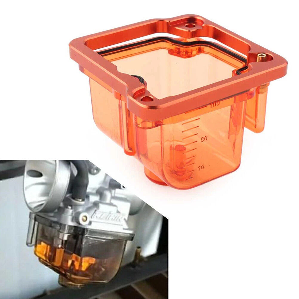 Carburetor Bottom Float Bowl Plastic Shell for I/II/III Carb (Orange Transparent)