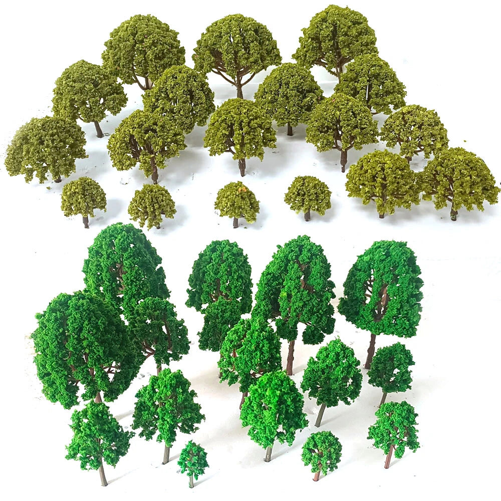 52Pcs Trees for Multiple Models O HO N Scale Railway Wargame Scene