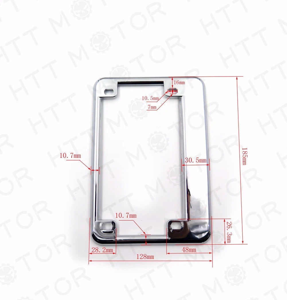 Chrome Motorcycle License Plate Frame for HTTMT