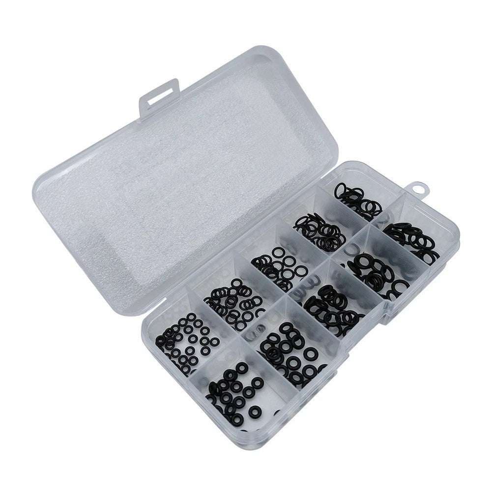 250 Piece Nitrile O Ring Set for High Temp Applications (10 Sizes)