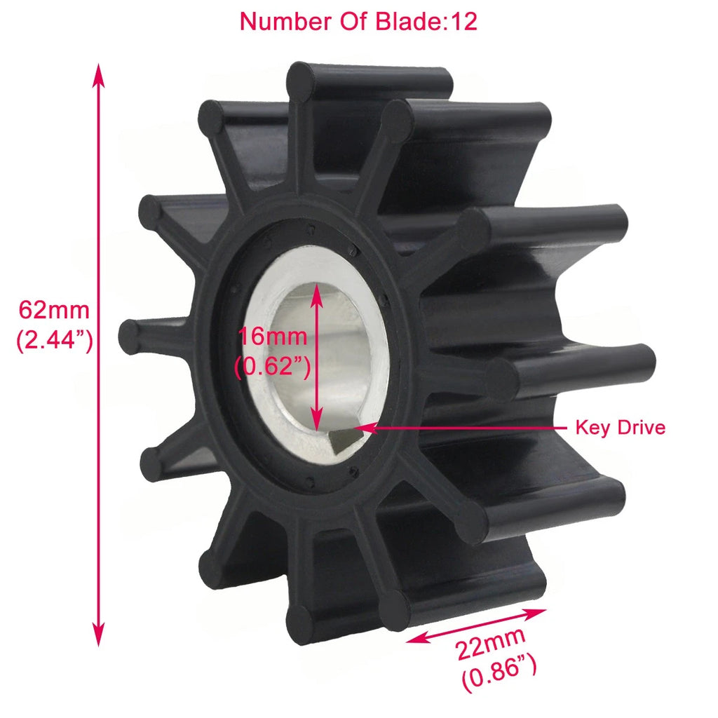 Impeller Kit 12 Blade with Gaskets for Sherwood 9000K