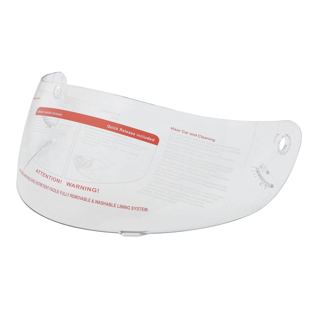 Clear Replacement Visor Shield for Fullface Helmet (Anti Scratch/Fog/UV)