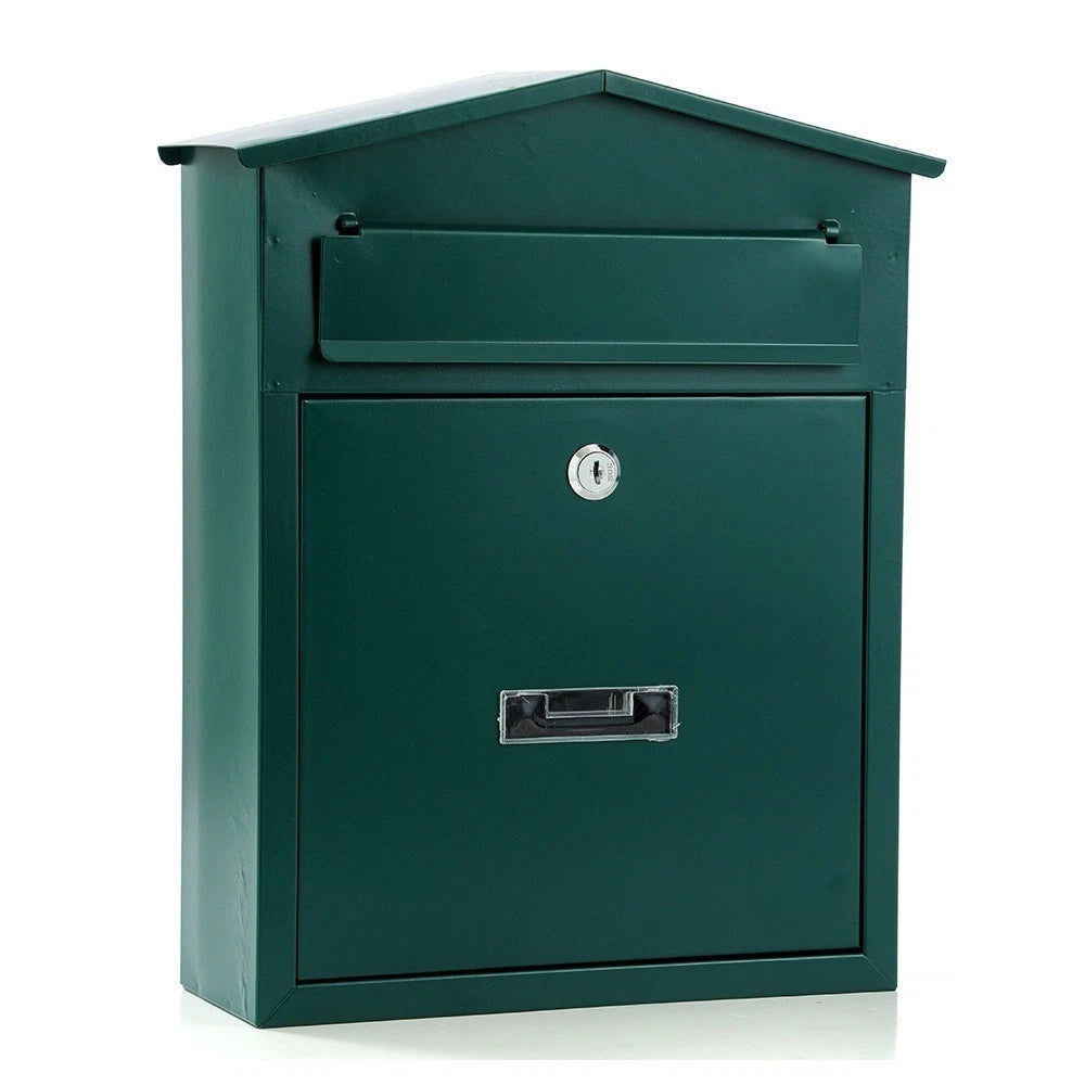 Secure Iron Wall Mounted Mailbox with Key Lock (36cm x 29cm x 10.8cm)