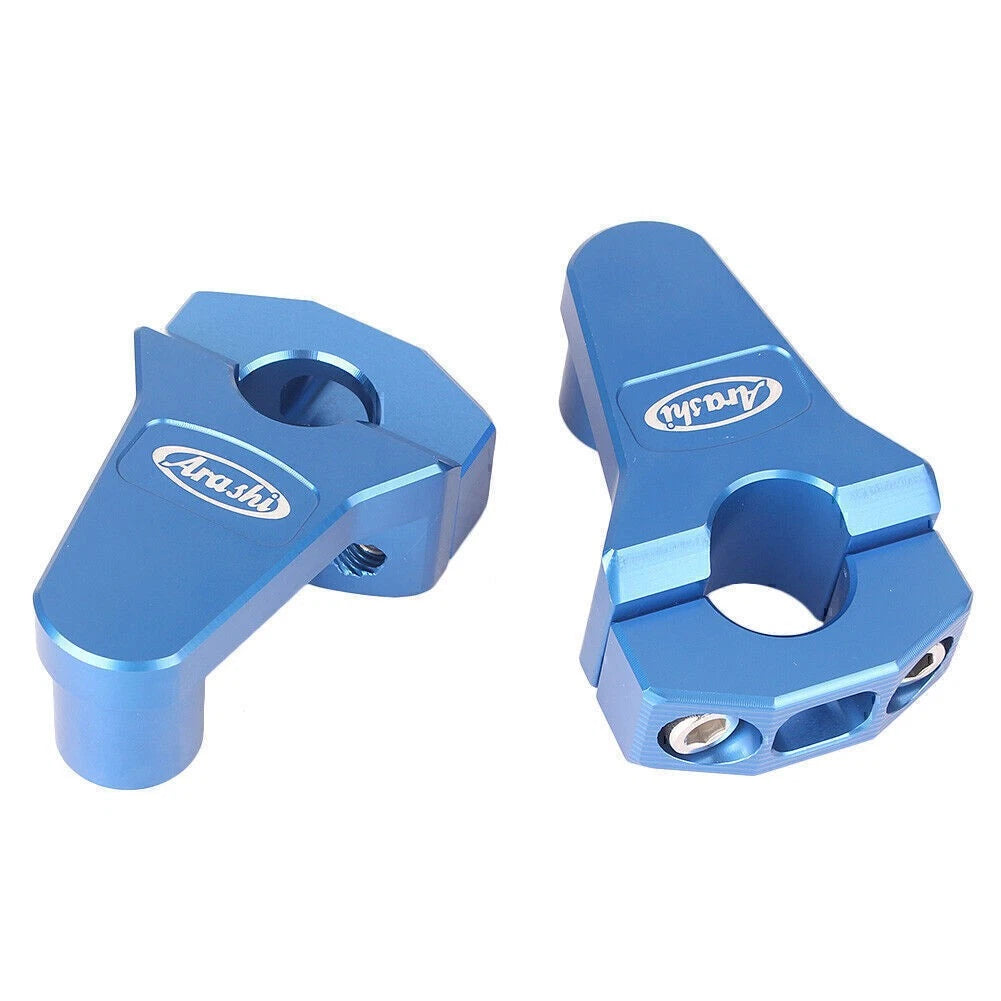 Blue 7/8" 22mm Handlebar Riser With Mounting Kit For Yamaha XVS125 XVS250