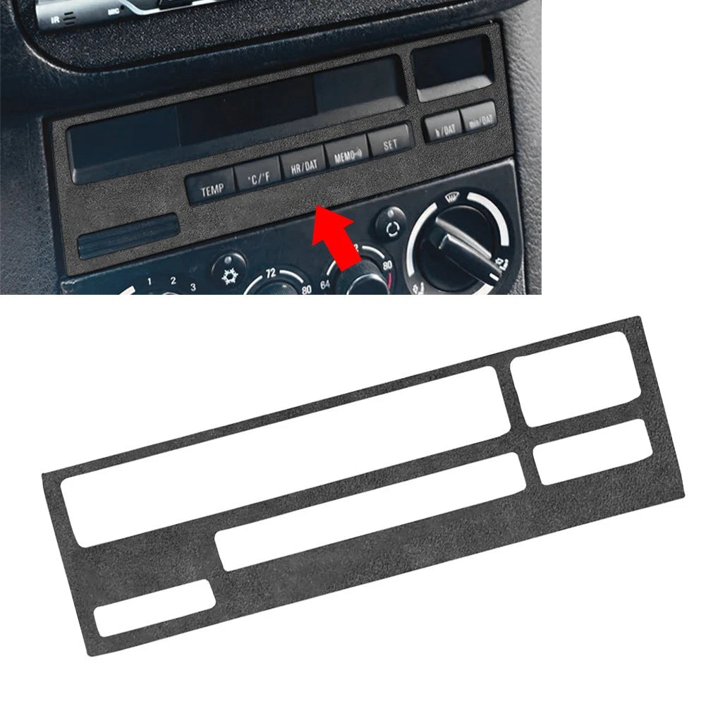 CD Button Panel Cover Trim for BMW 3 Series E36 (1994–1996) Suede Black