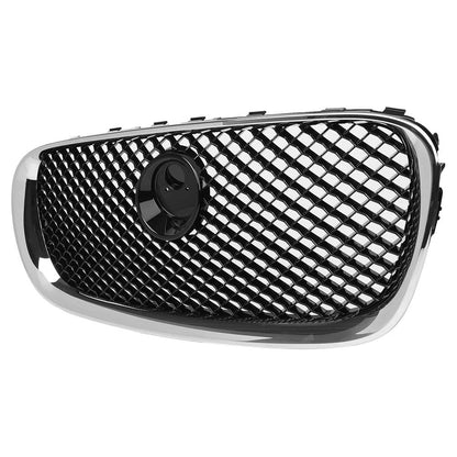 Front Bumper Upper Grille for Jaguar XF (2008–2011) Chrome Black