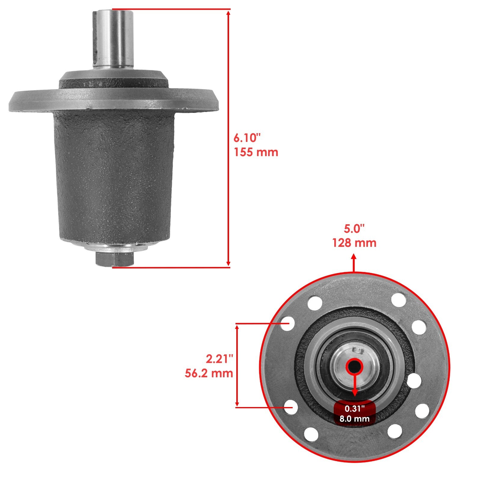 Deck Spindle Replacement for Gravely 992013 992014 992015 (38070–38682)