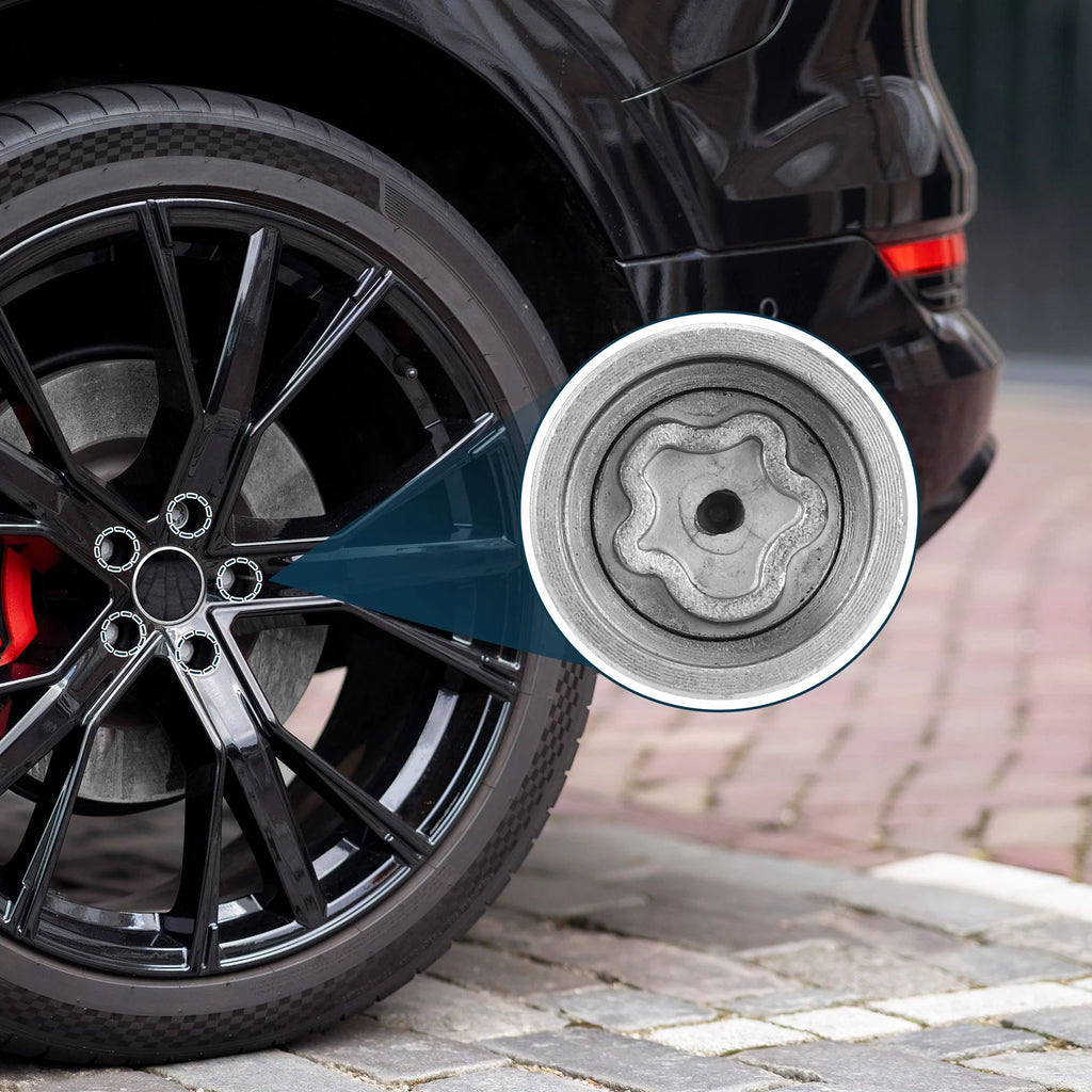 Set of 4 Wheel Lock Lug Nuts for Audi A3 - Includes Protector Socket