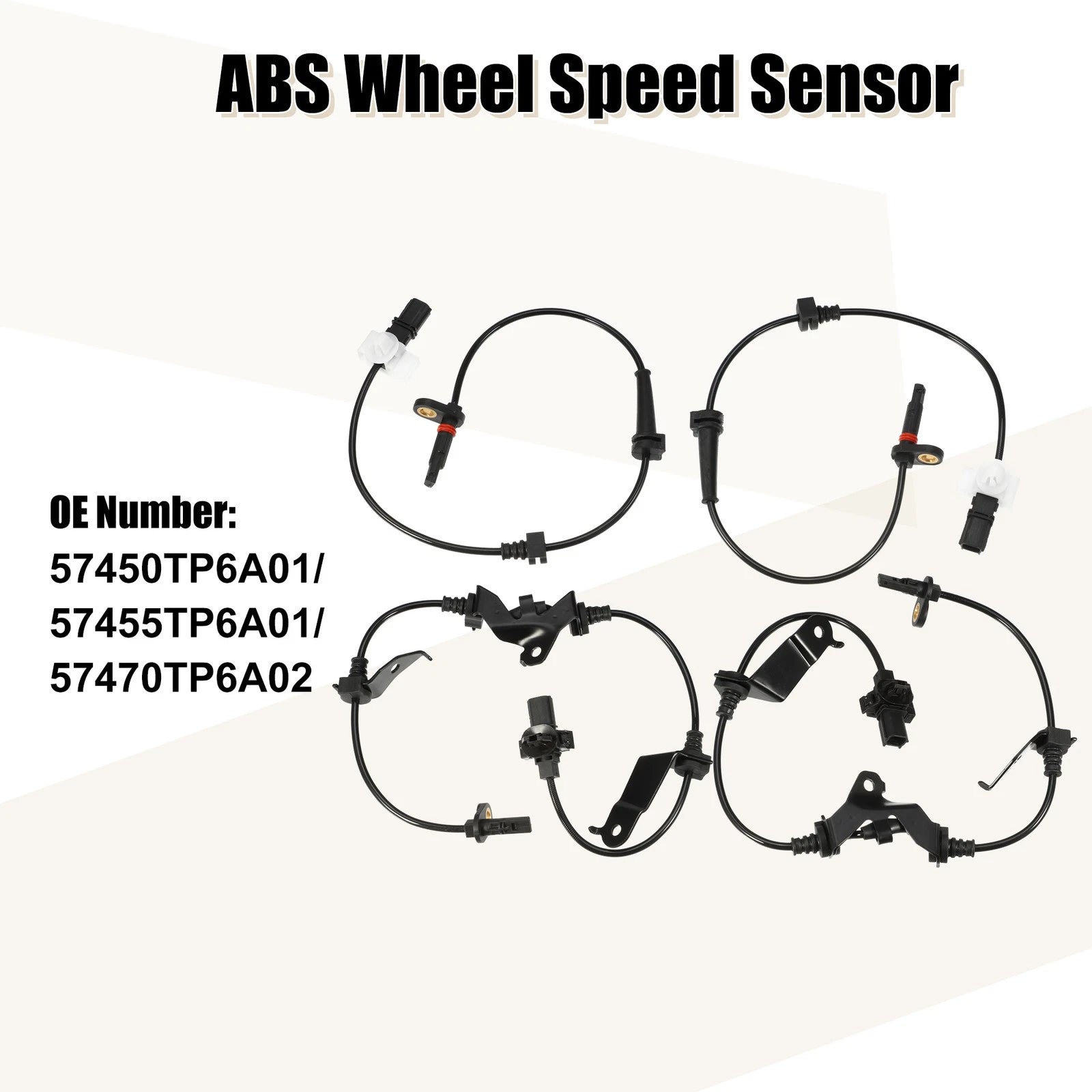 4pcs ABS Wheel Speed Sensor Front Right for Honda Crosstour (2010–2015)