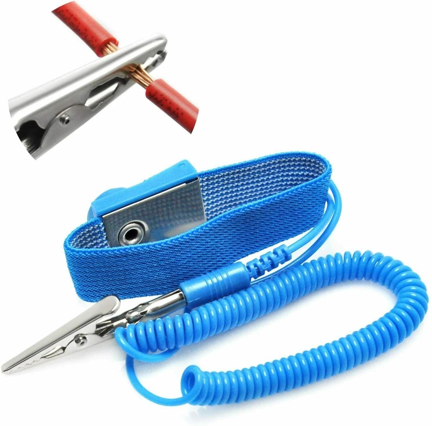 Anti-Static Wrist Strap ESD Grounding Strap with Removable Clip (1 Pcs)