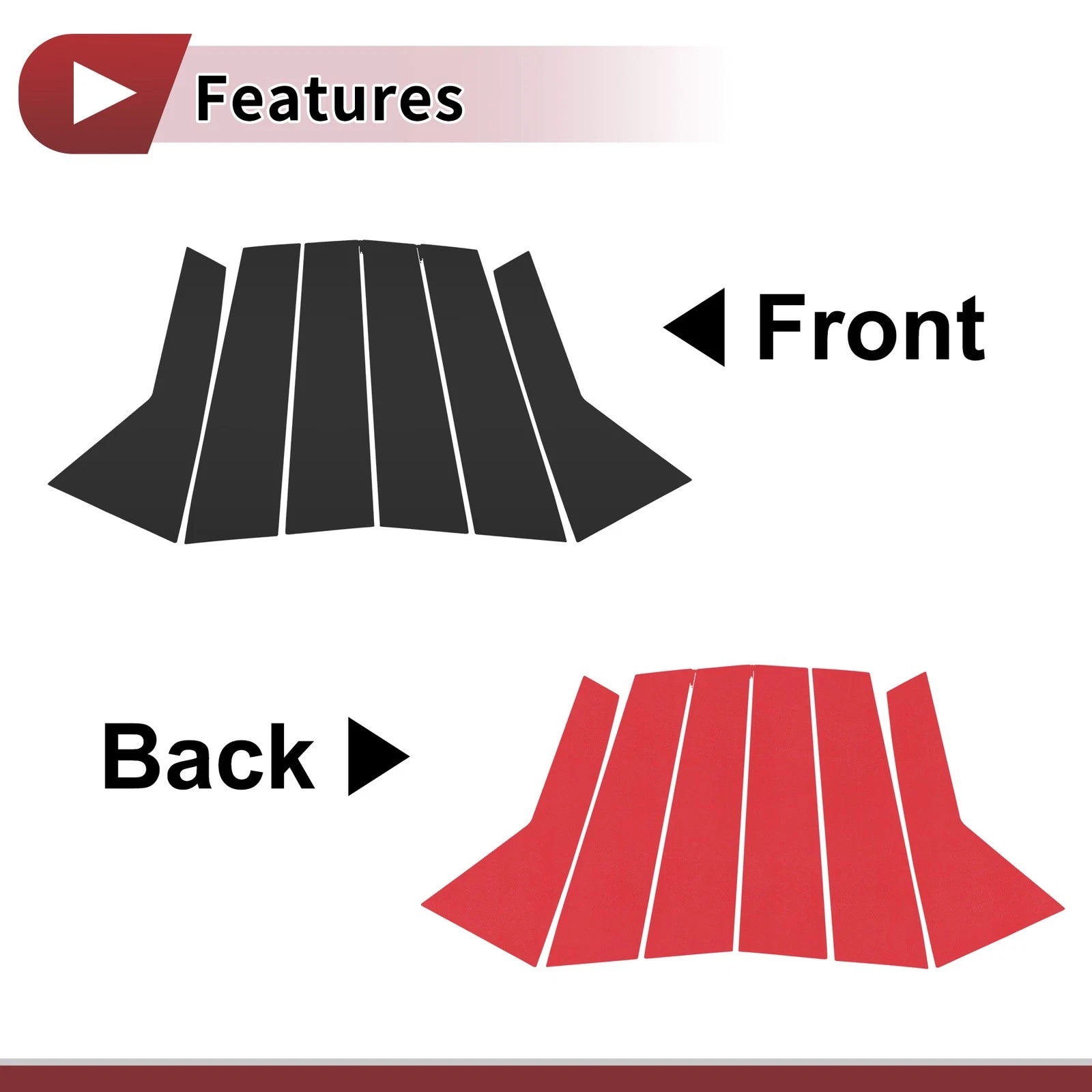 Door Pillar Window Trim Front Rear Left Right for Hyundai Veracruz (2007–2012)