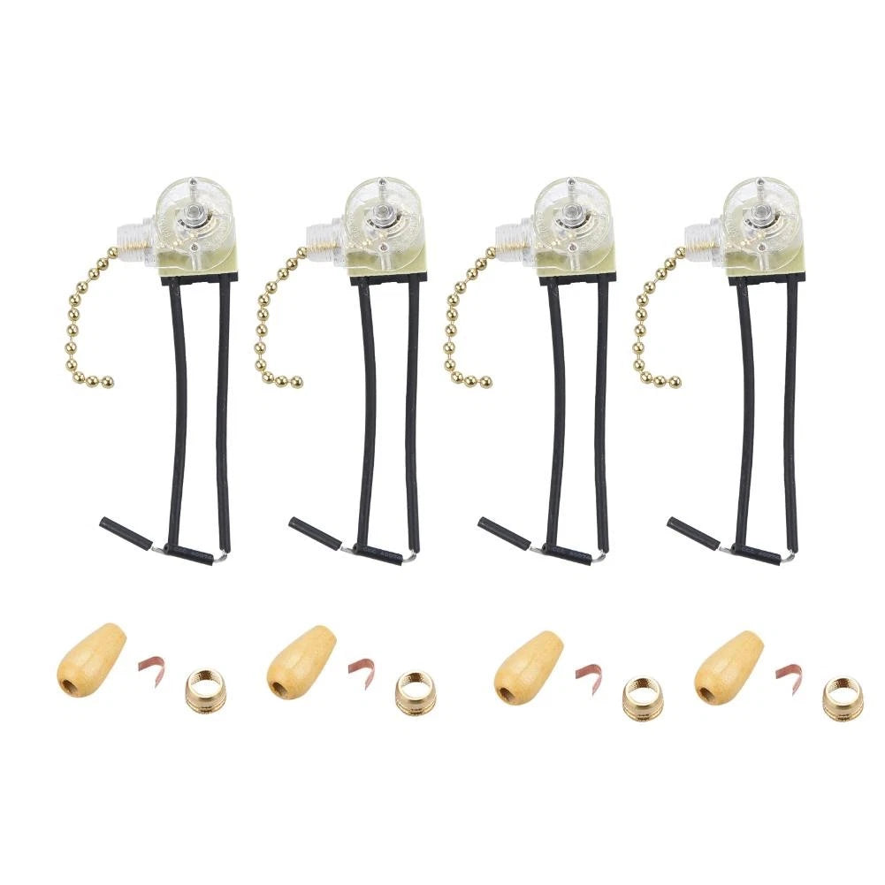 Set of 4 Replacement Ceiling Fan Wall Light Chain Pull Switches