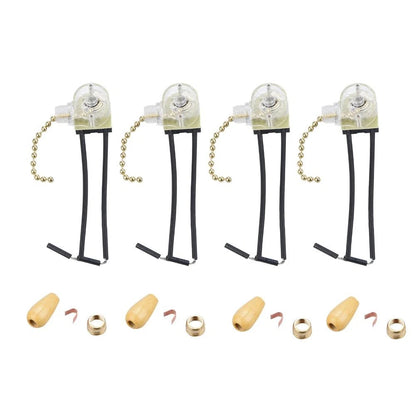 Set of 4 Replacement Ceiling Fan Wall Light Chain Pull Switches