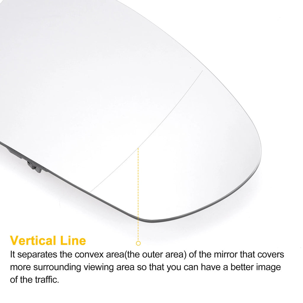 Right Side Heated White Mirror Glass for Mercedes A-Class B-Class