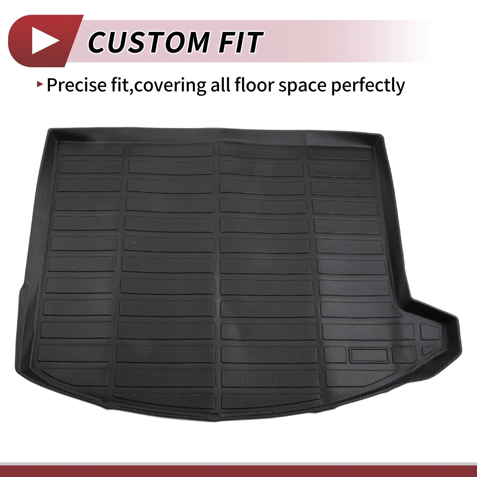 Cargo Liner Rear Trunk Mat for Ford Escape 2013–2019 Long TPE Black