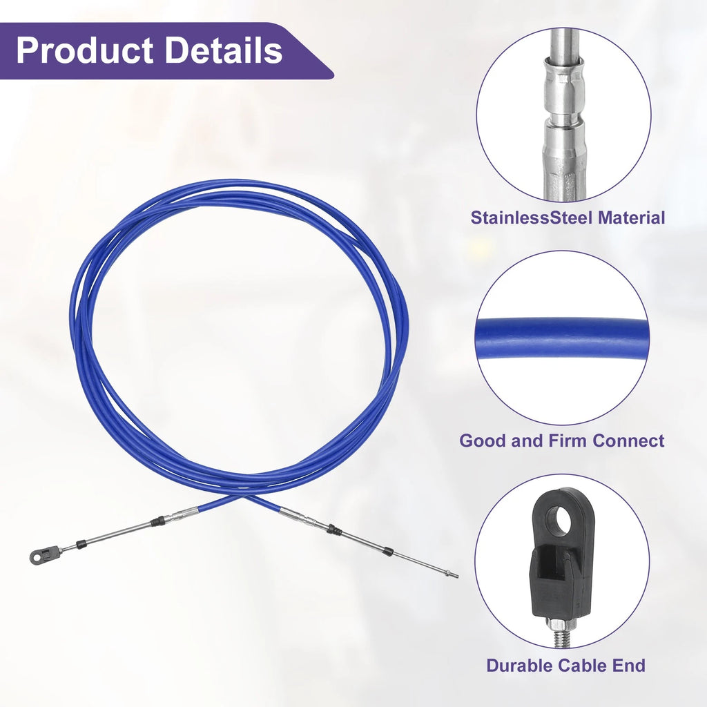 2 Pcs Throttle Control Cable 700cm for Yamaha Boat (Fits )