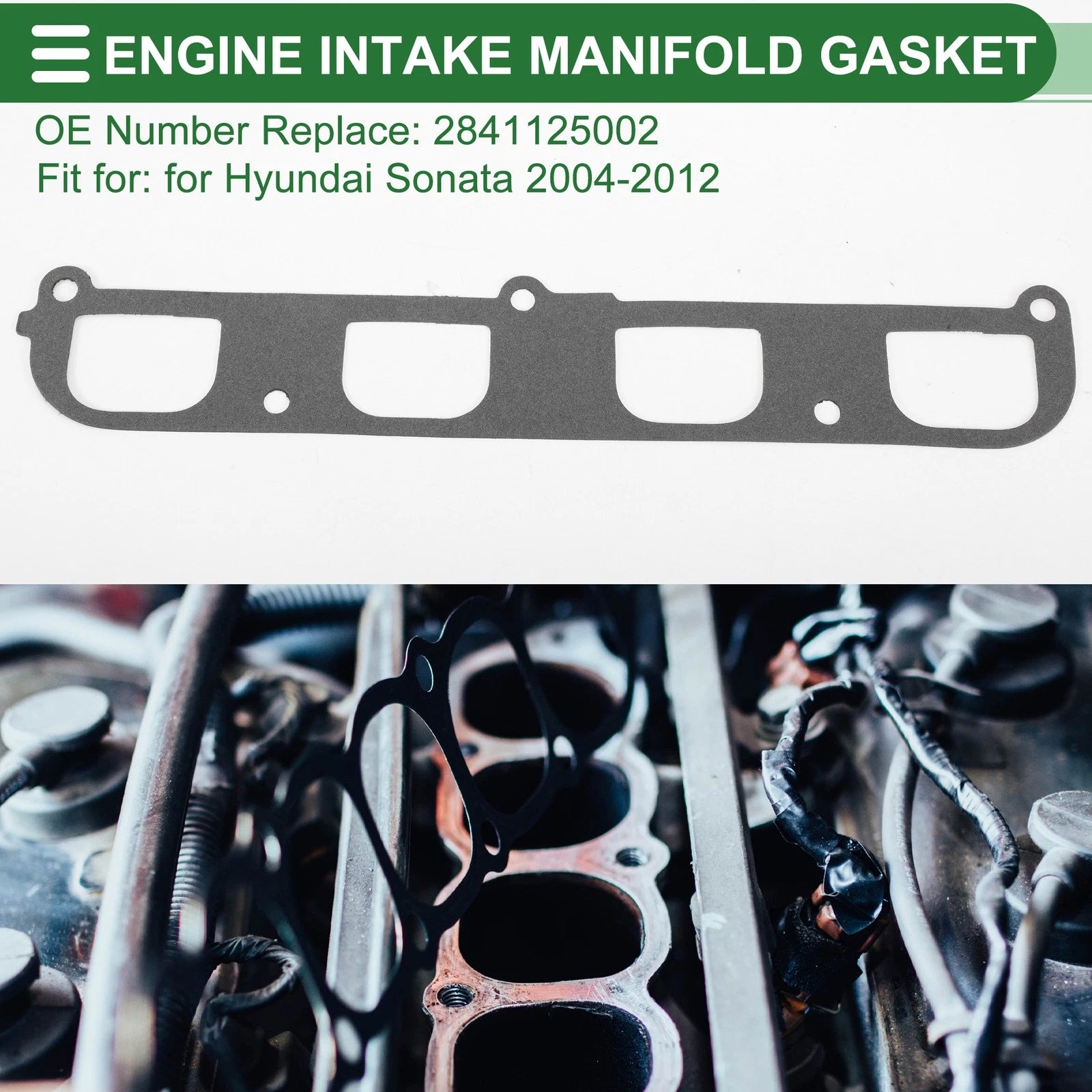 Lower Engine Intake Manifold Gasket Replacement for Hyundai Sonata (2004–2012)