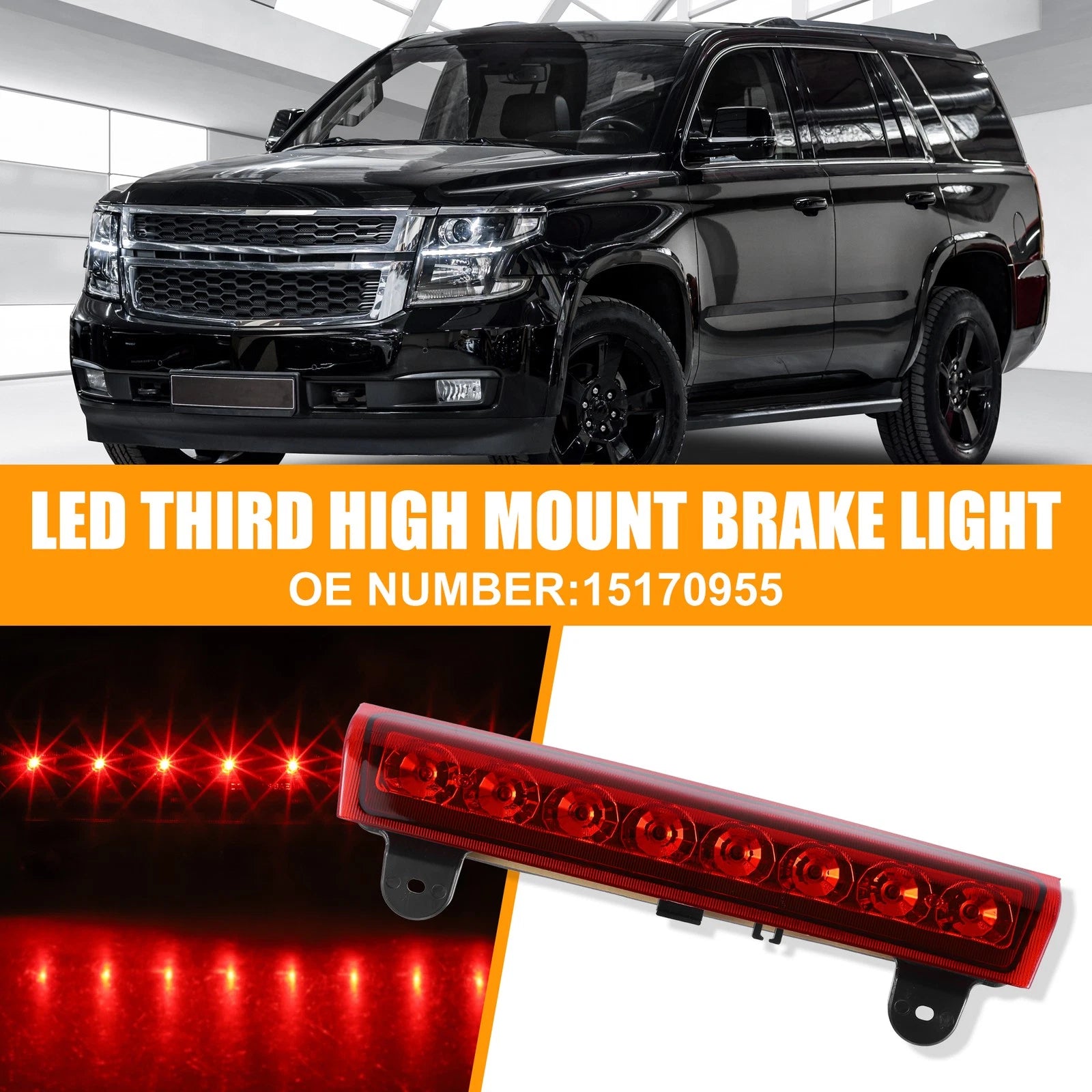 Third High Mount Brake Light Assembly for Chevrolet Suburban (2007–2014)