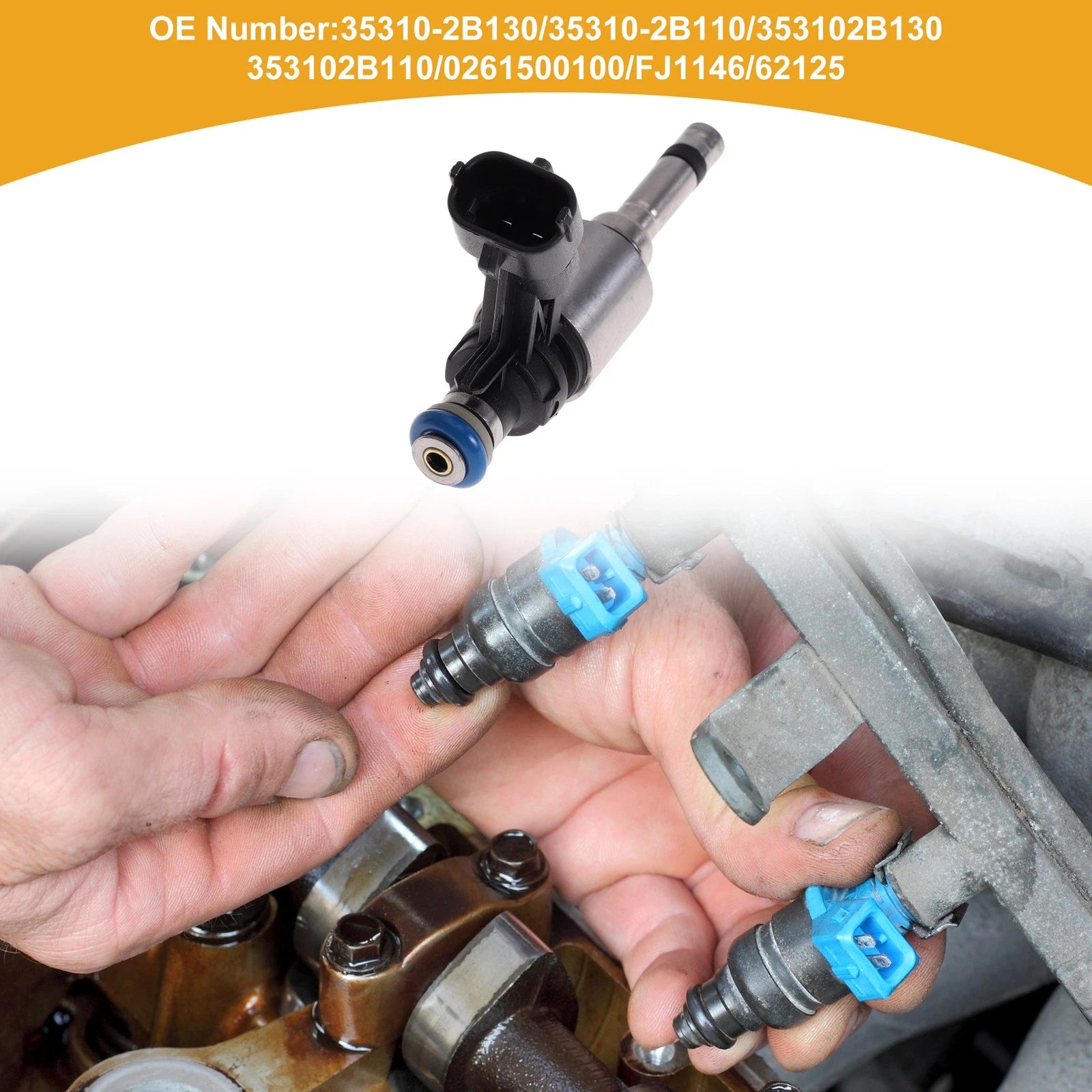 Fuel Injector Replacement for Hyundai Accent GLS GS SE 1.6L (2012–2014)