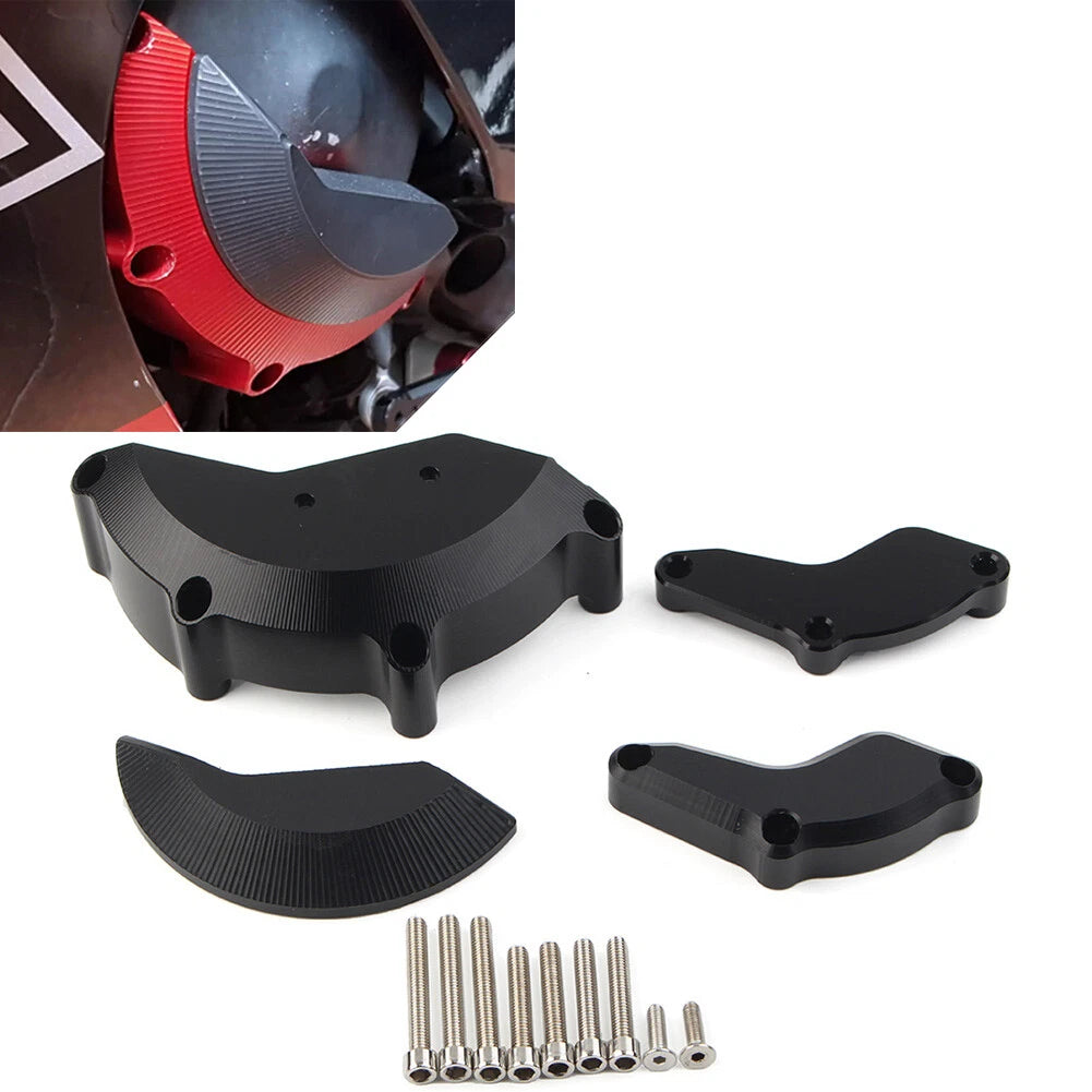 Engine Case Slider Protector Cover for Yamaha R6 (2008–2017) - Aluminum, Black