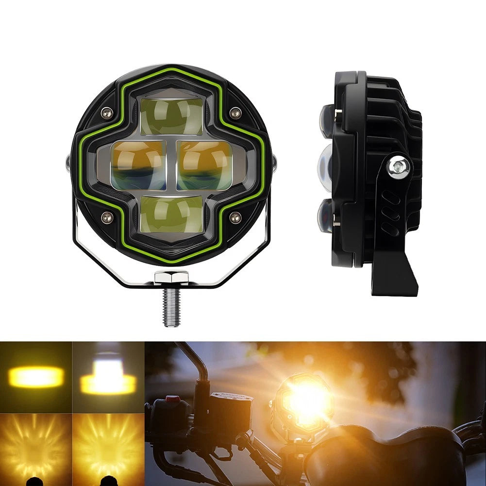 LED Motorcycle Auxiliary Fog Light Headlight Driving Lamp Easy Installation