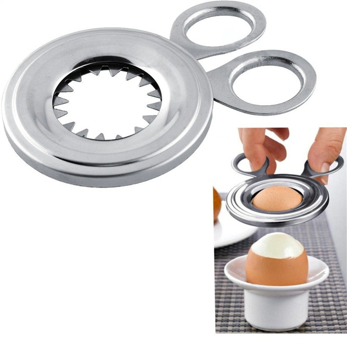 Egg Cutter for Hard Boiled Eggs (Egg Shell Opener Tool)