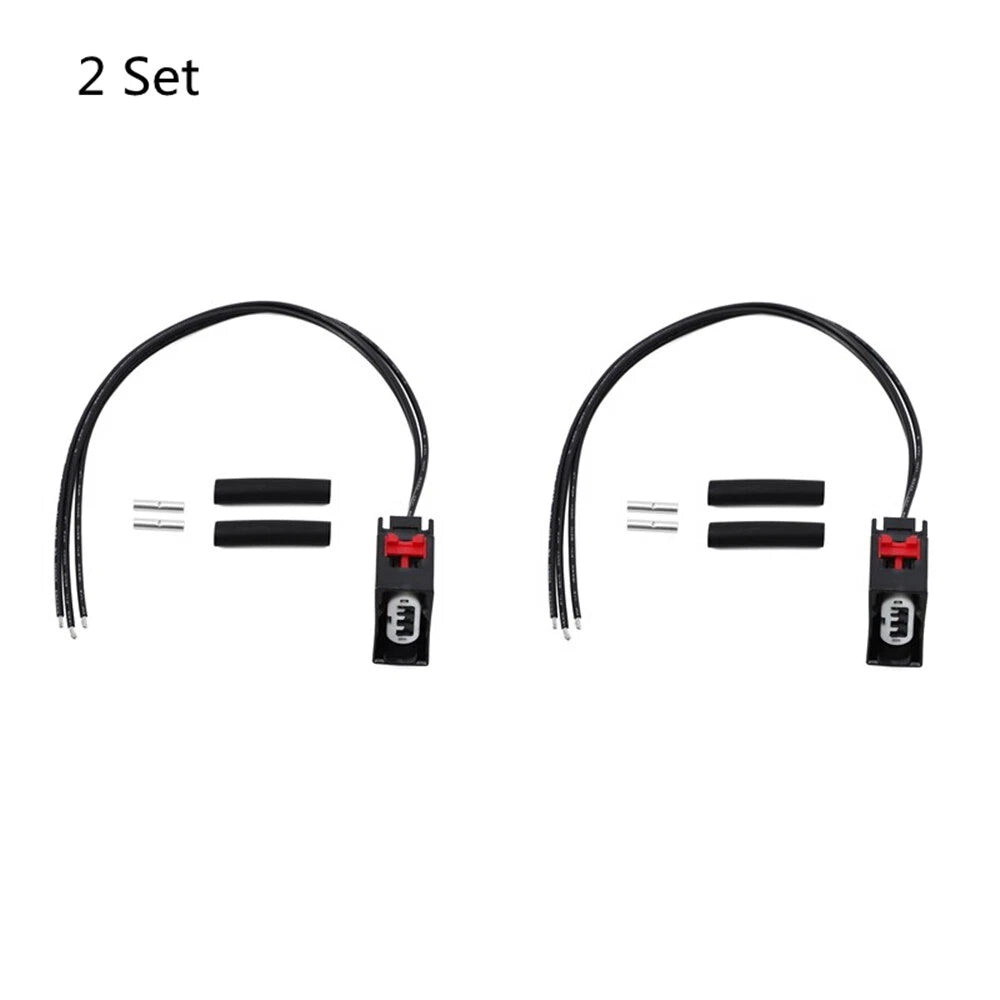 2 Set Front Turn Signal Connector Harness Plug For Jeep Wrangler JK 2007 - 2018