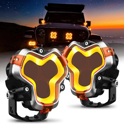 3'' LED Work Light Spot Pod for Jeep SUV Truck Pickup (2010–2023)