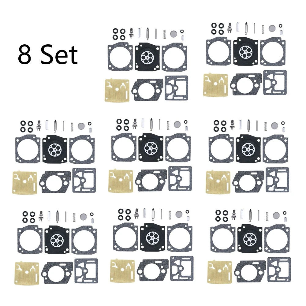 Set of 8 Carburetor Gasket Kits for Husqvarna K750 K760 Zama RB-177