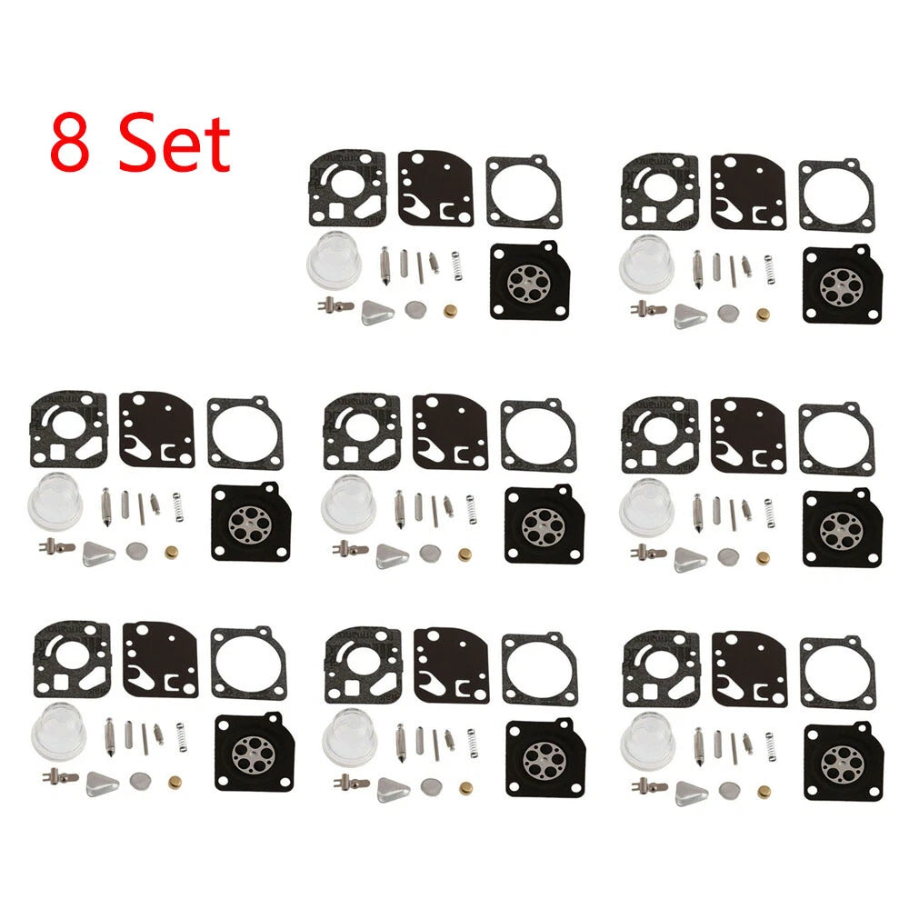 Set of 8 Carburetor Gasket Repair Kits for Zama C1Q C1U RB-47 Trimmer Blowers