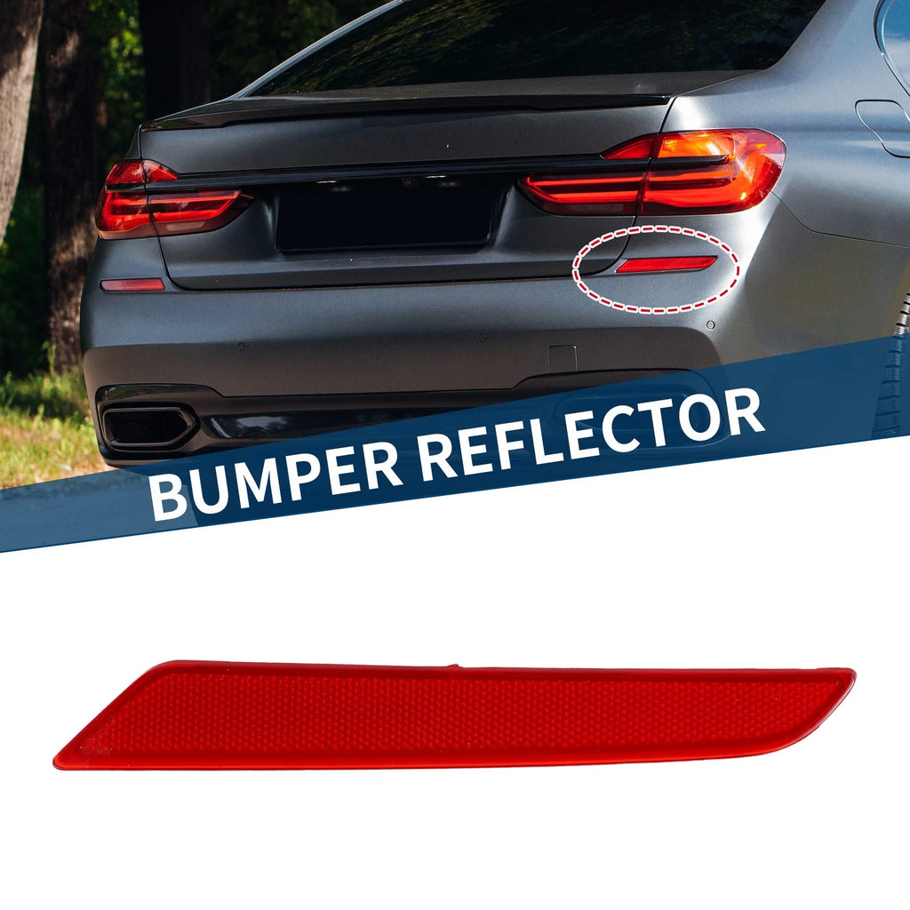 Bumper Reflector Rear Right Replacement for BMW 740i (2016–2019) Red