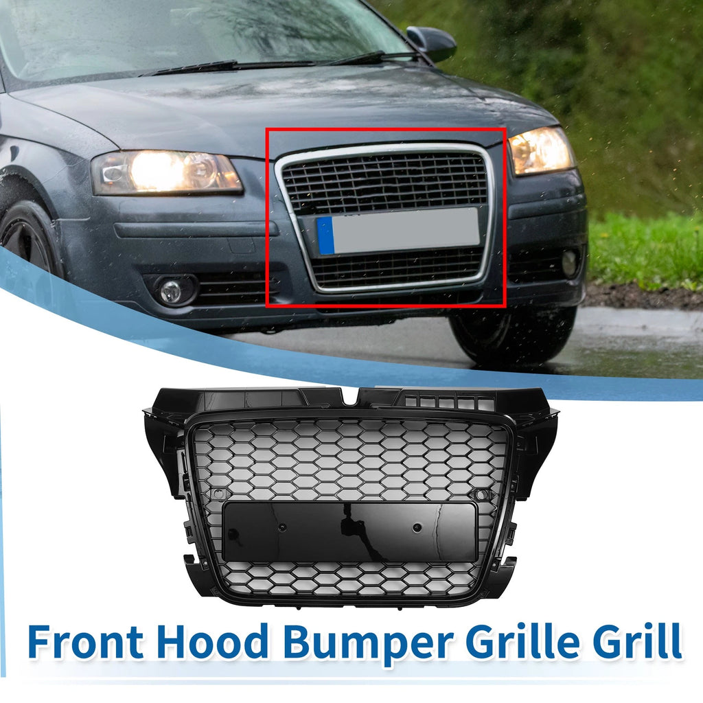 Front Upper Bumper Grille Grill Replacement for Audi A3 (2008–2012)