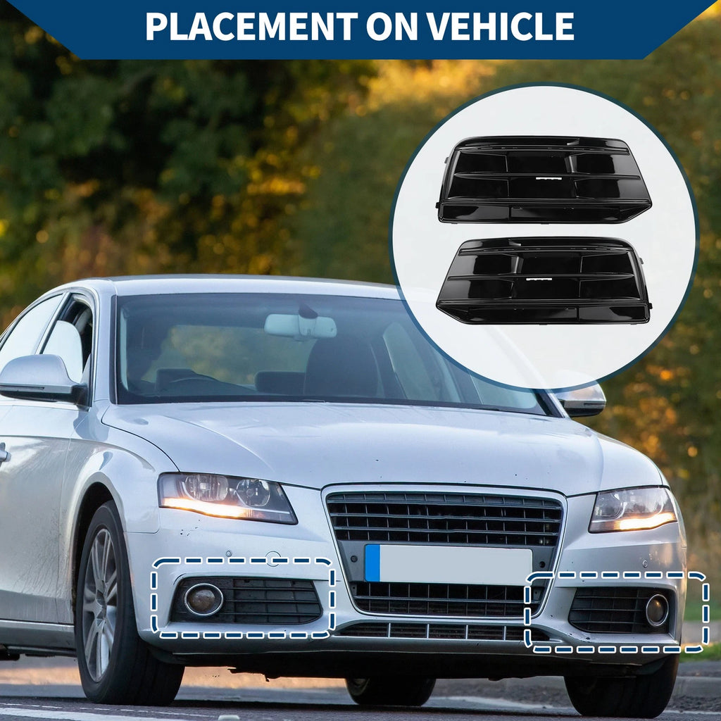 Front Fog Light Grill Pair for Audi Q5 (2018–2022)