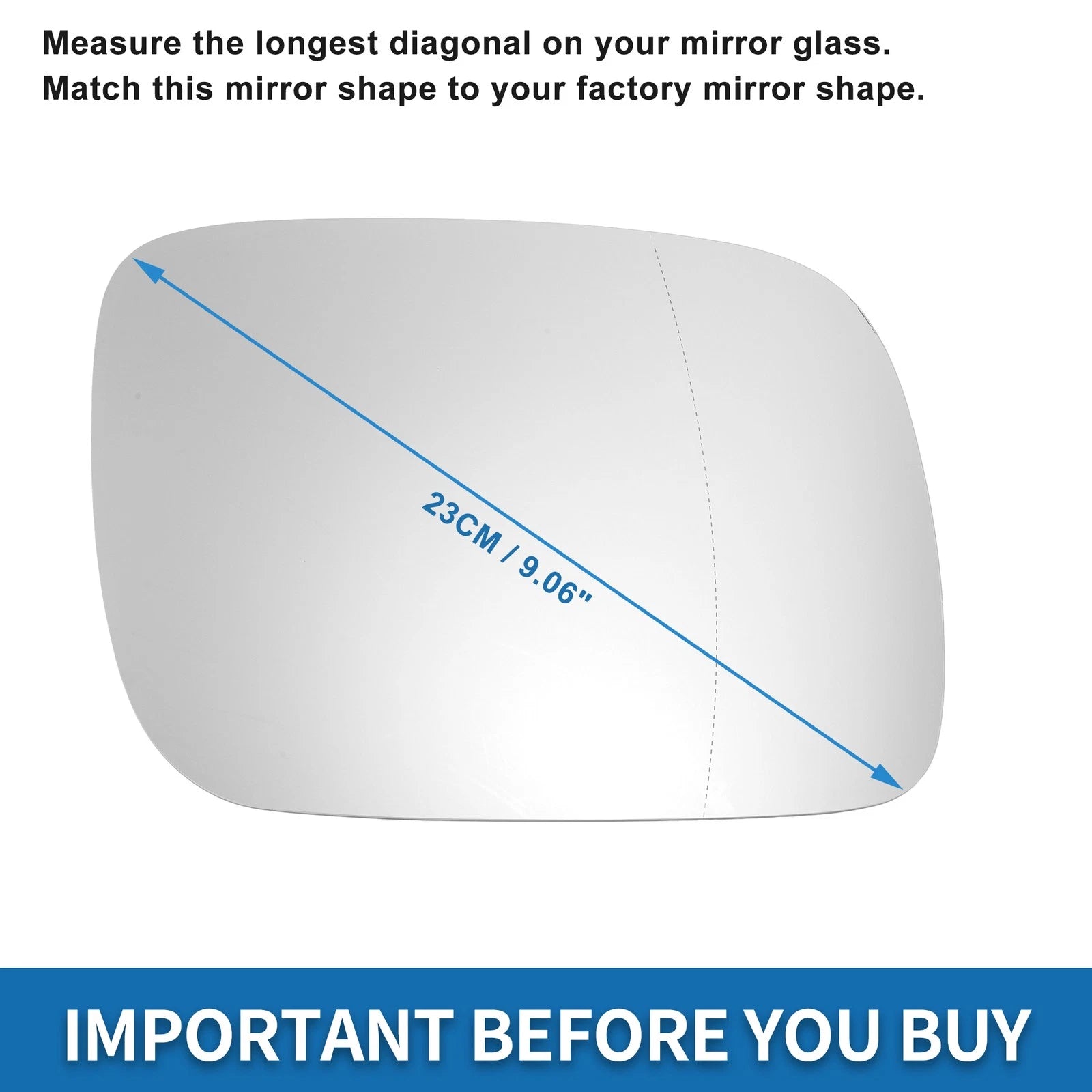 Heated Right Side Mirror Glass Replacement for Volkswagen Touareg (2002–2006)