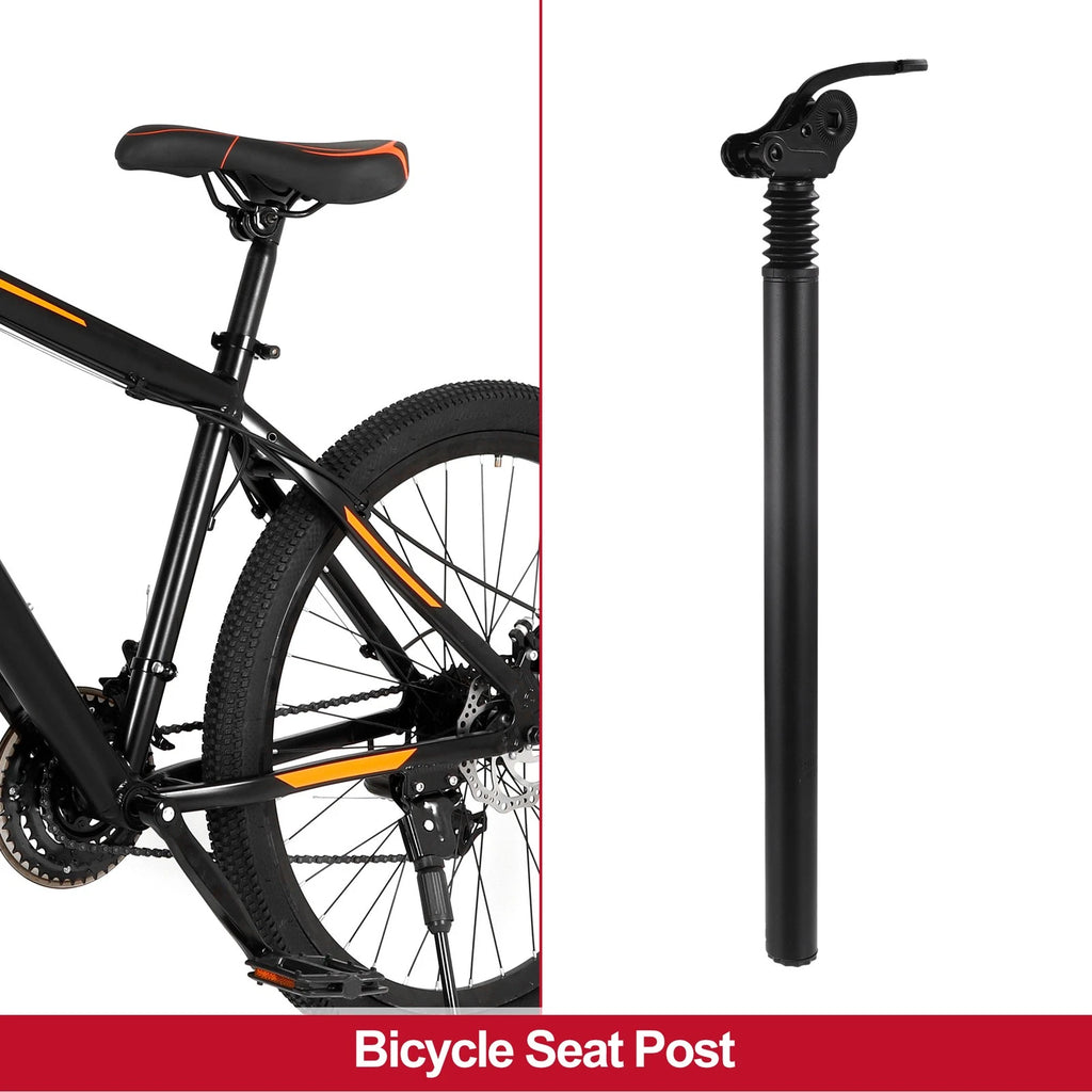Adjustable Seat Post for MTB Bicycle Aluminum Alloy 31.8x500mm Black