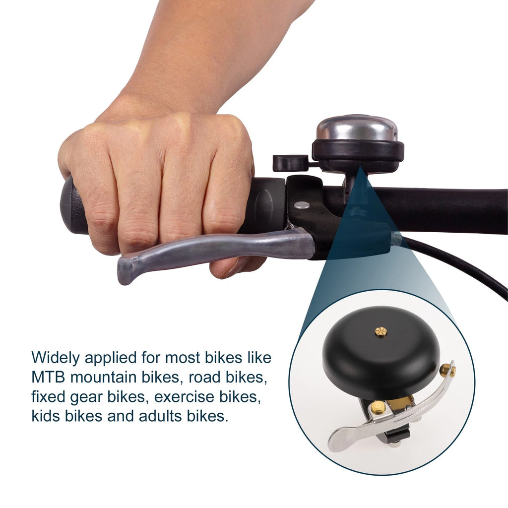 Bicycle Trigger Bell Loud Sound for Road Bikes 100DB Retro Black (N/A)