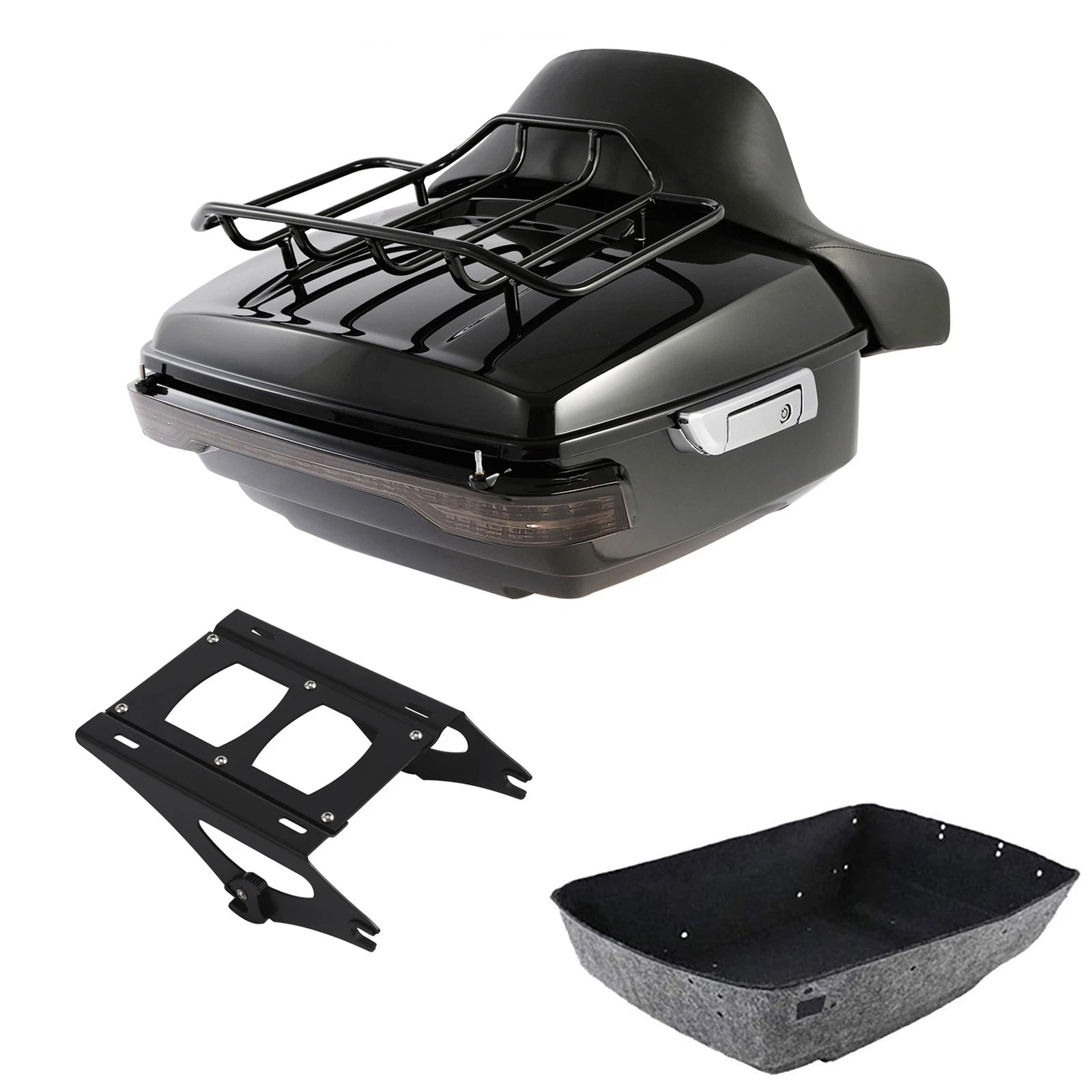 Trunk Luggage Pad Mount Rack Tail Light for Harley Touring (2014–2026)