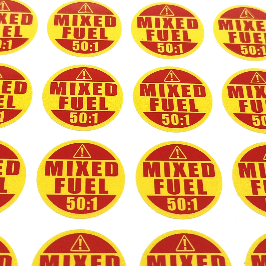 Mixed Fuel Sticker 50:1 for All Makes and Models