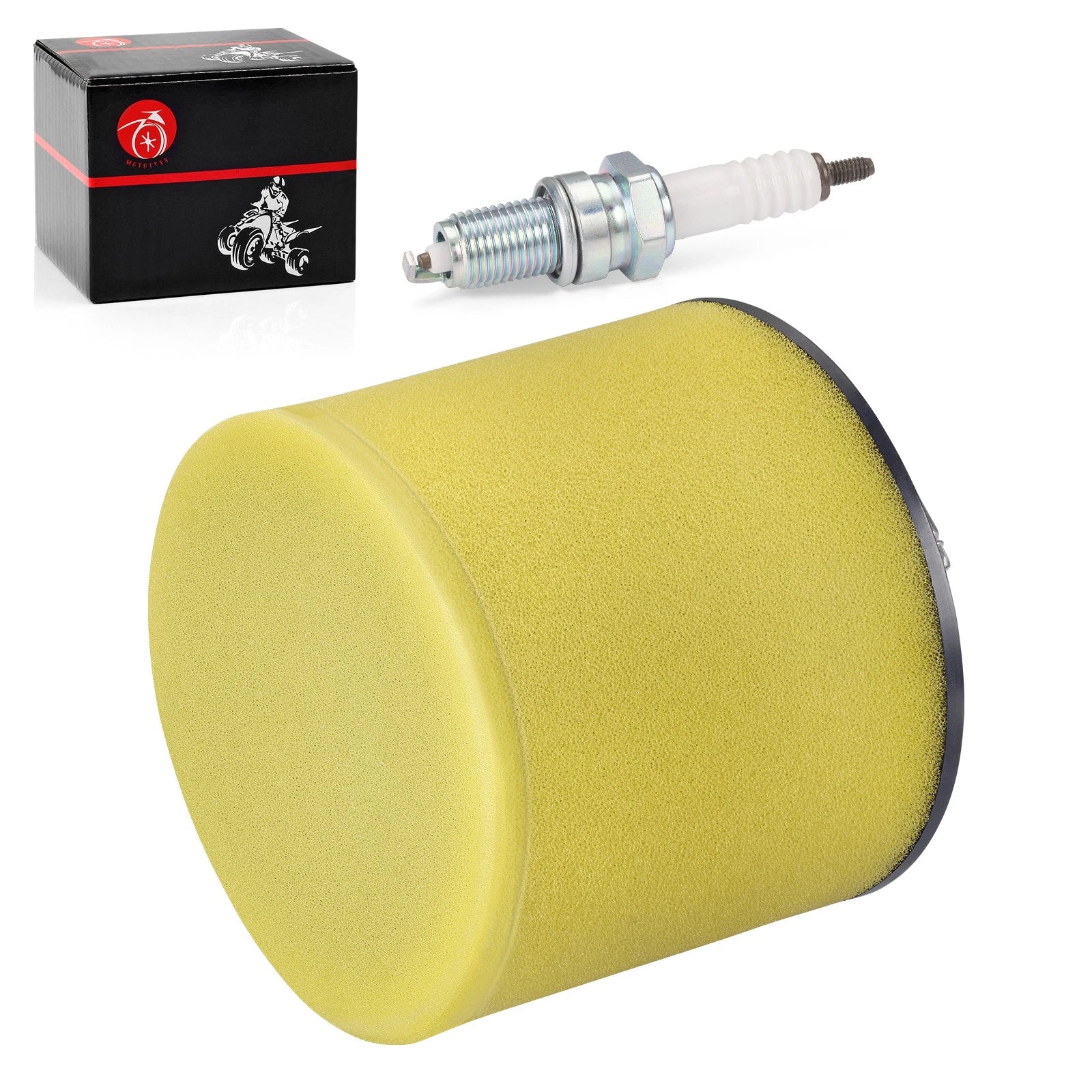 Air Filter + Clamp + Spark Plug for Honda TR200 Fat Cat (1986–1987) 17213-HB7-670