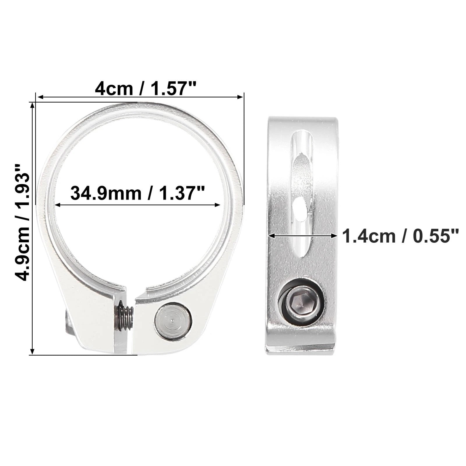 Seat Post Clamp Adapter 34.9mm Aluminium Alloy Replacement for Bicycle