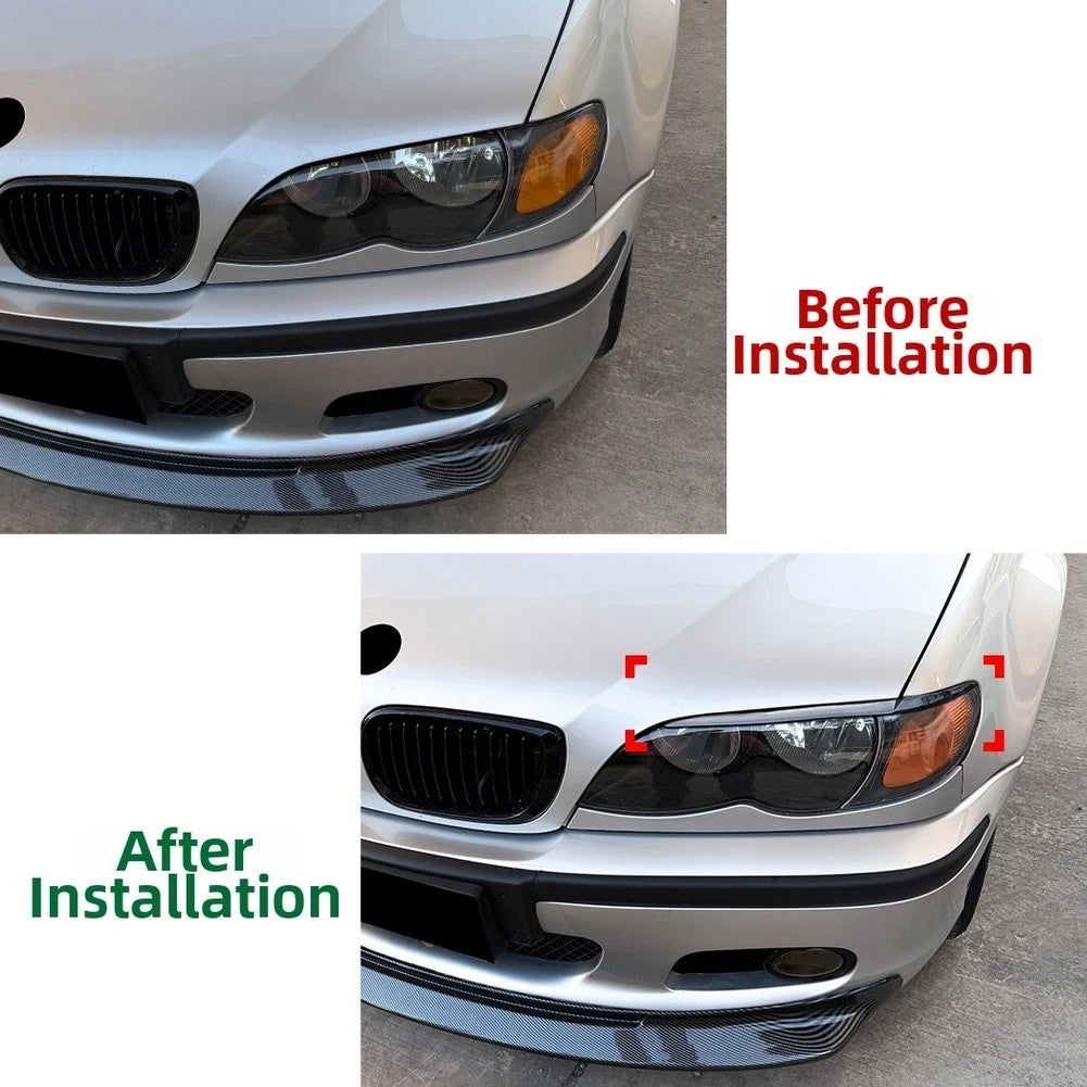 Eyelid Trim Set for BMW 3 Series E46 (1998–2004) ABS Piano Black